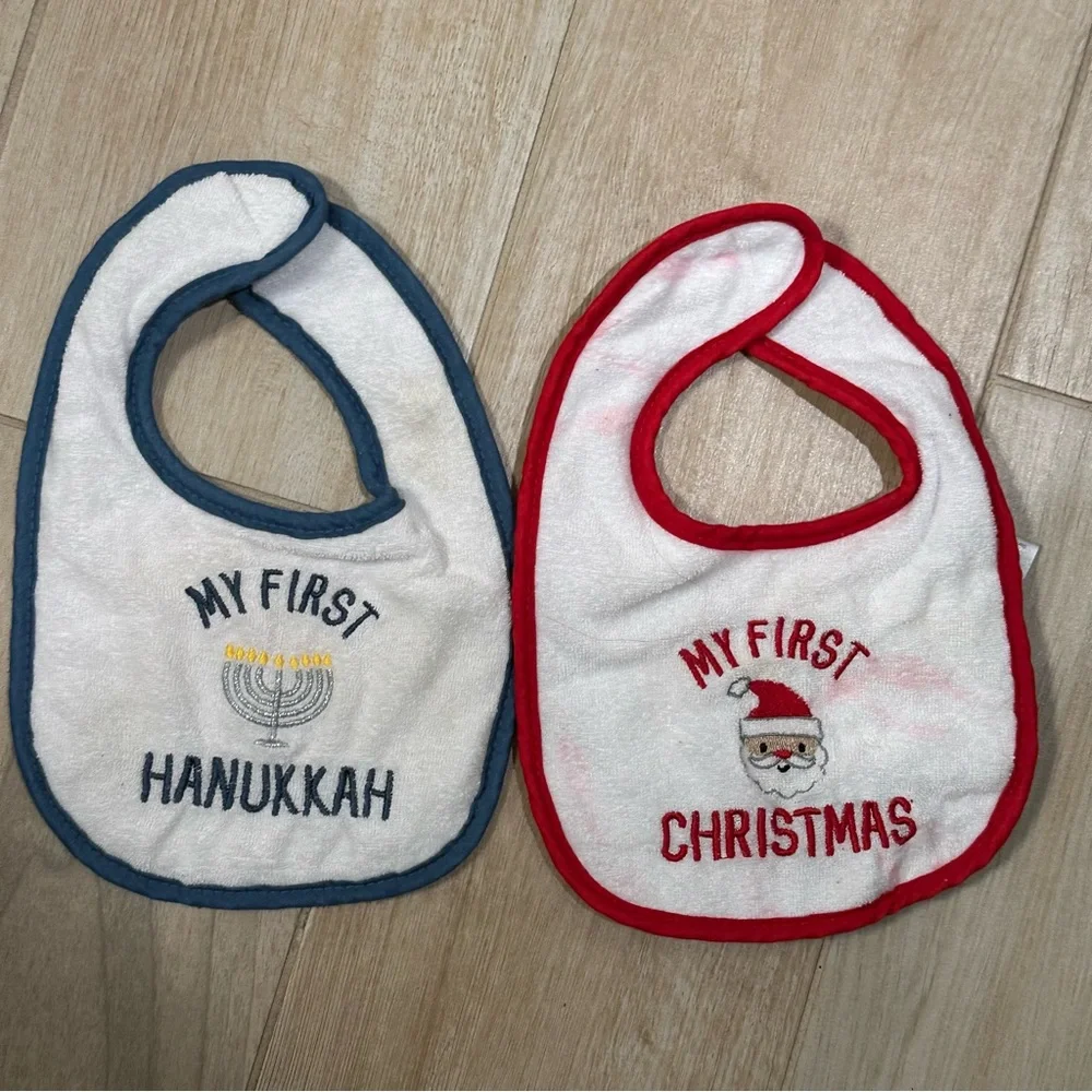 Set of 11 Holiday Baby Bibs